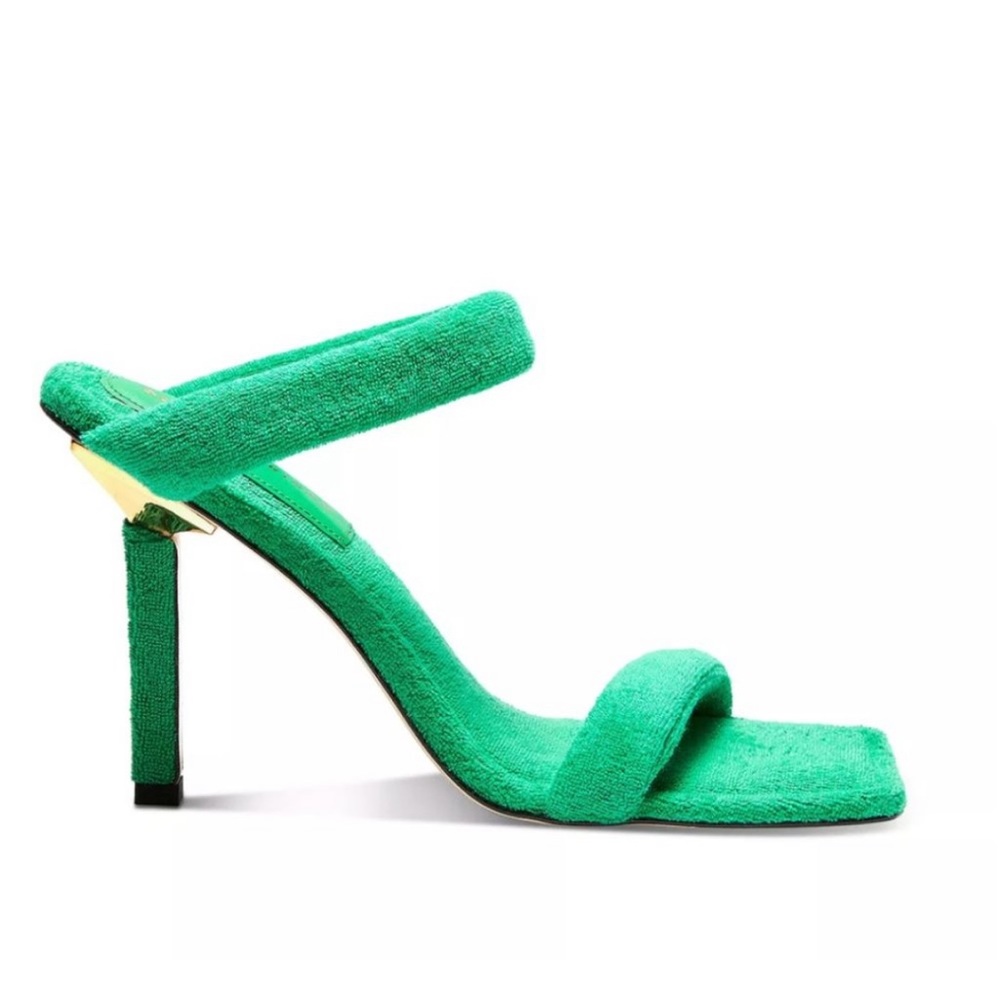 NIB Good American Terry Slip-On Heels Sandals